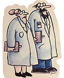 cartoon image of 2 doctors